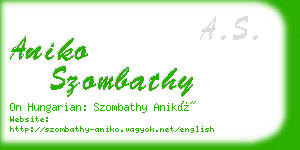 aniko szombathy business card